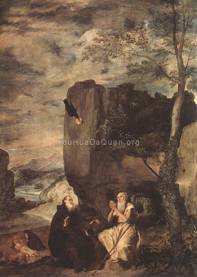 Sts Paul the Hermit and Anthony Abbot - 迭戈·罗德里格斯·德·席尔瓦·委拉斯贵支